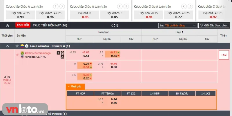 Kèo phạt góc handicap hấp dẫn, dễ chơi